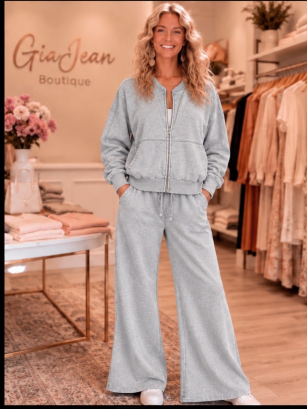 ❤️ ZENANA “ COURTNEY 5 “ ZENANA TWO PIECE ACID WASH SWEAT SUIT SET 25&